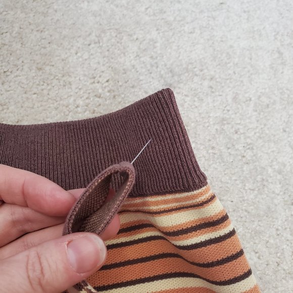 NAGNATA / S / NEW Women's Knit Yoni Shorts and Lucid Bra Top Set - Sahara Stripe - Picture 4 of 14